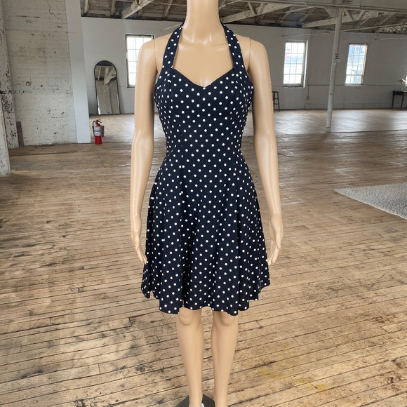 Vintage 1990s Pin Up Polka Dot Dress - Picture 3 of 7